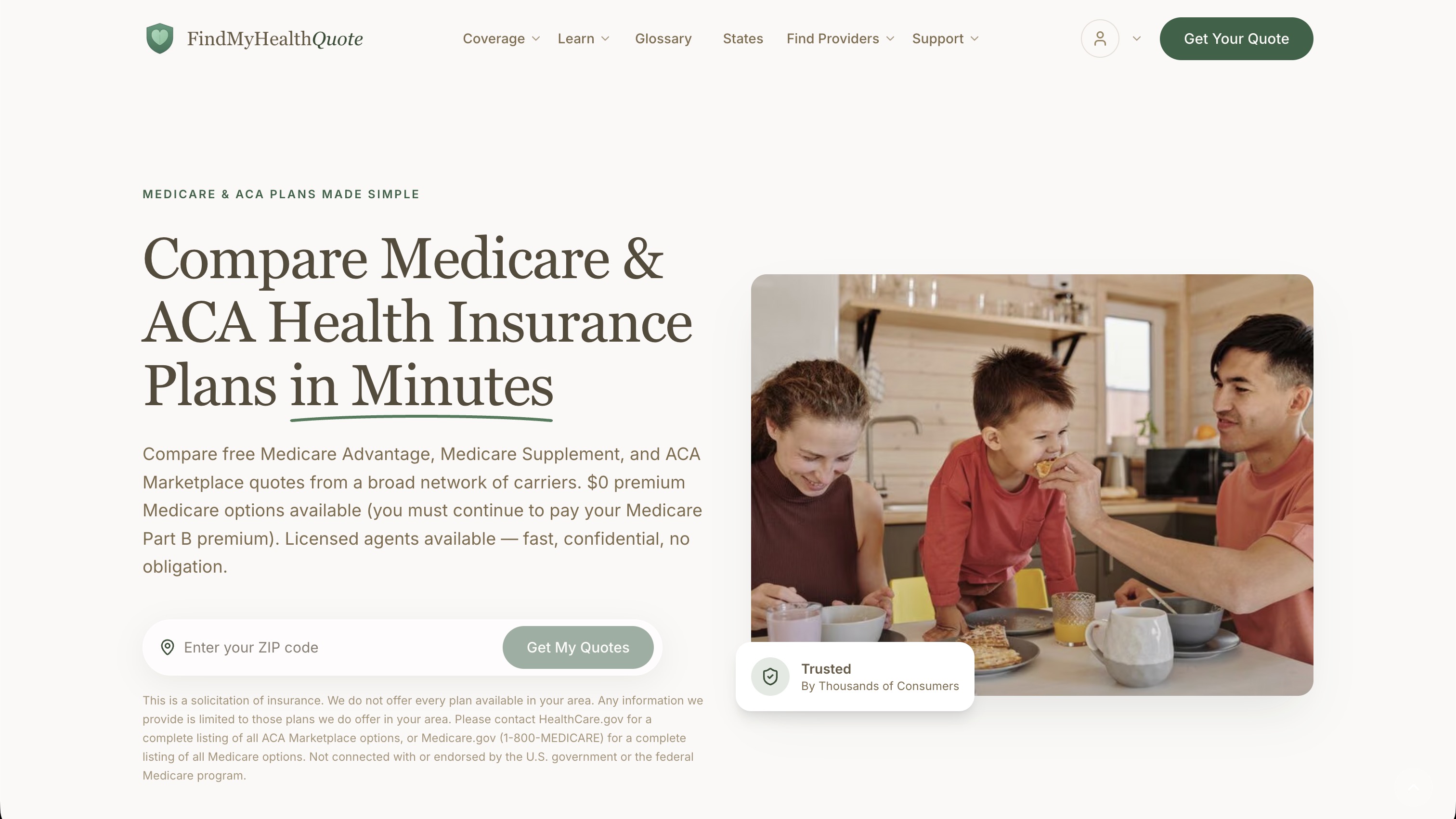 FindMyHealthQuote website