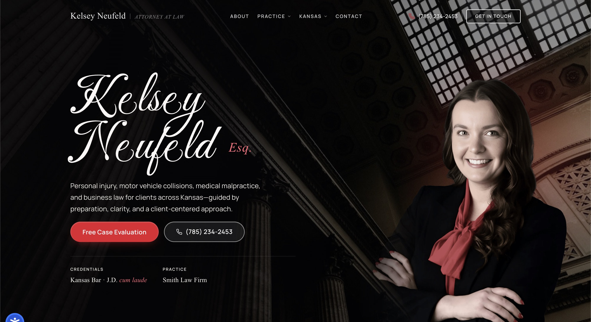 Kelsey Neufeld Attorney at Law website